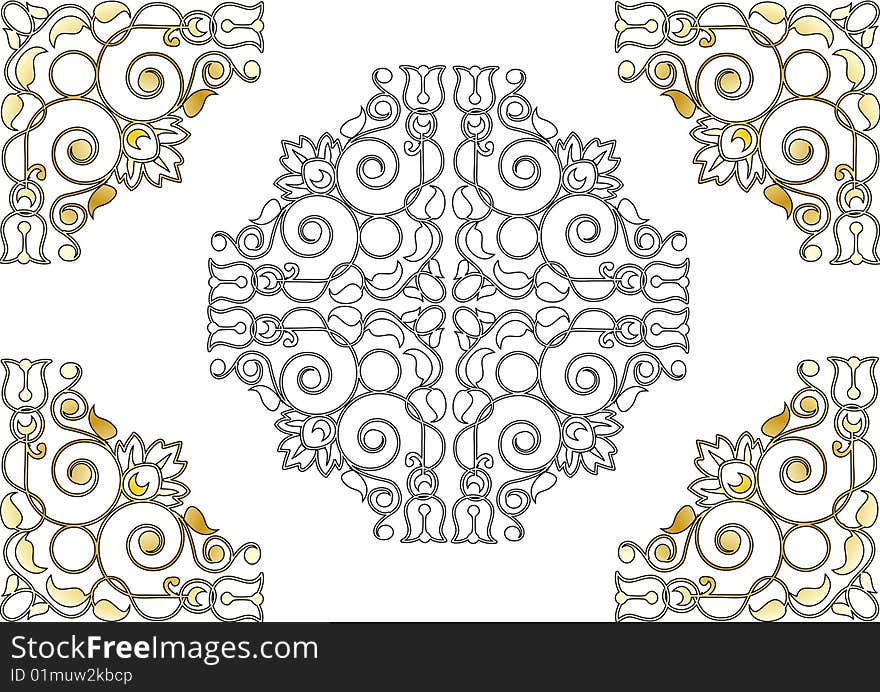 Beautiful vector background with different elements. Beautiful vector background with different elements.