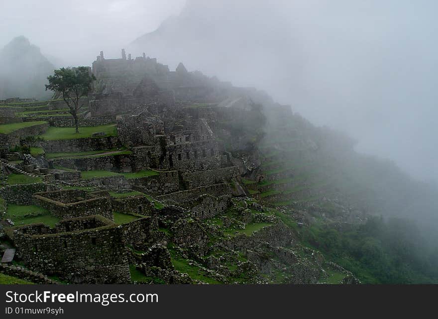 This is a more classic view of Macchu Picchu.