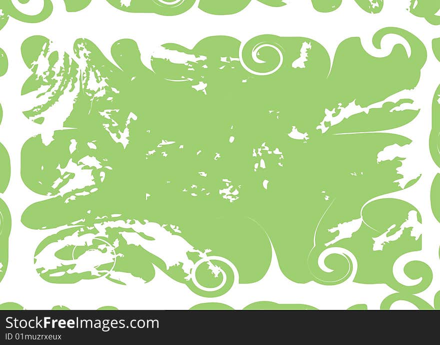 Grunge green decorative background with space for text