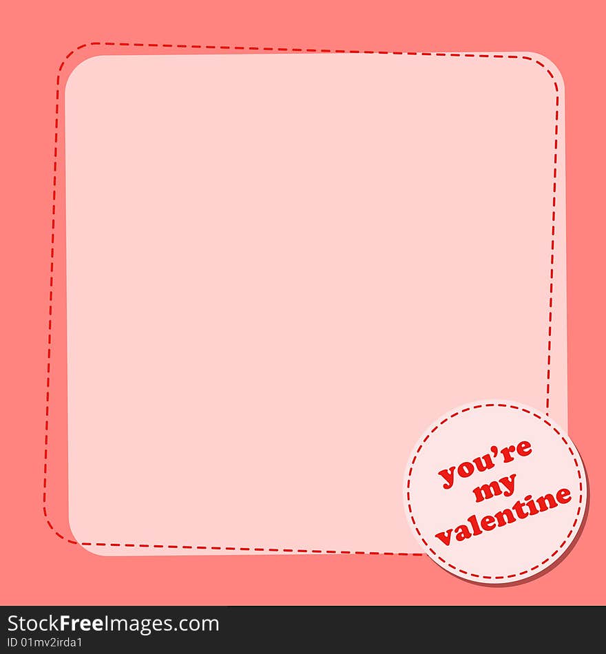 Vector illustration of Valentine's Day background with a blank spase for your text.