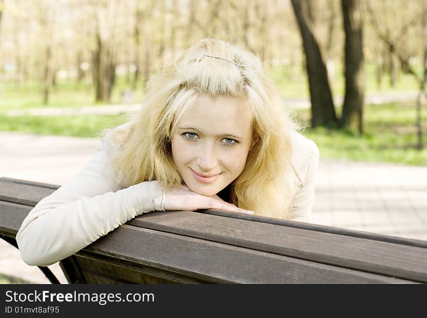 Portrait beautiful girl with a fine smile