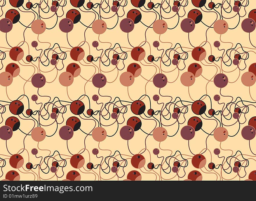 Vector illustration of Colorful beads pattern . Retro abstract funky background . Vector illustration of Colorful beads pattern . Retro abstract funky background .