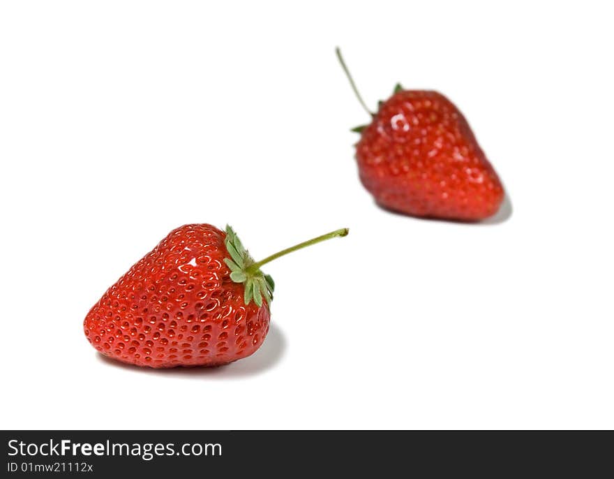 Isolated fresh strawberry on white. Isolated fresh strawberry on white