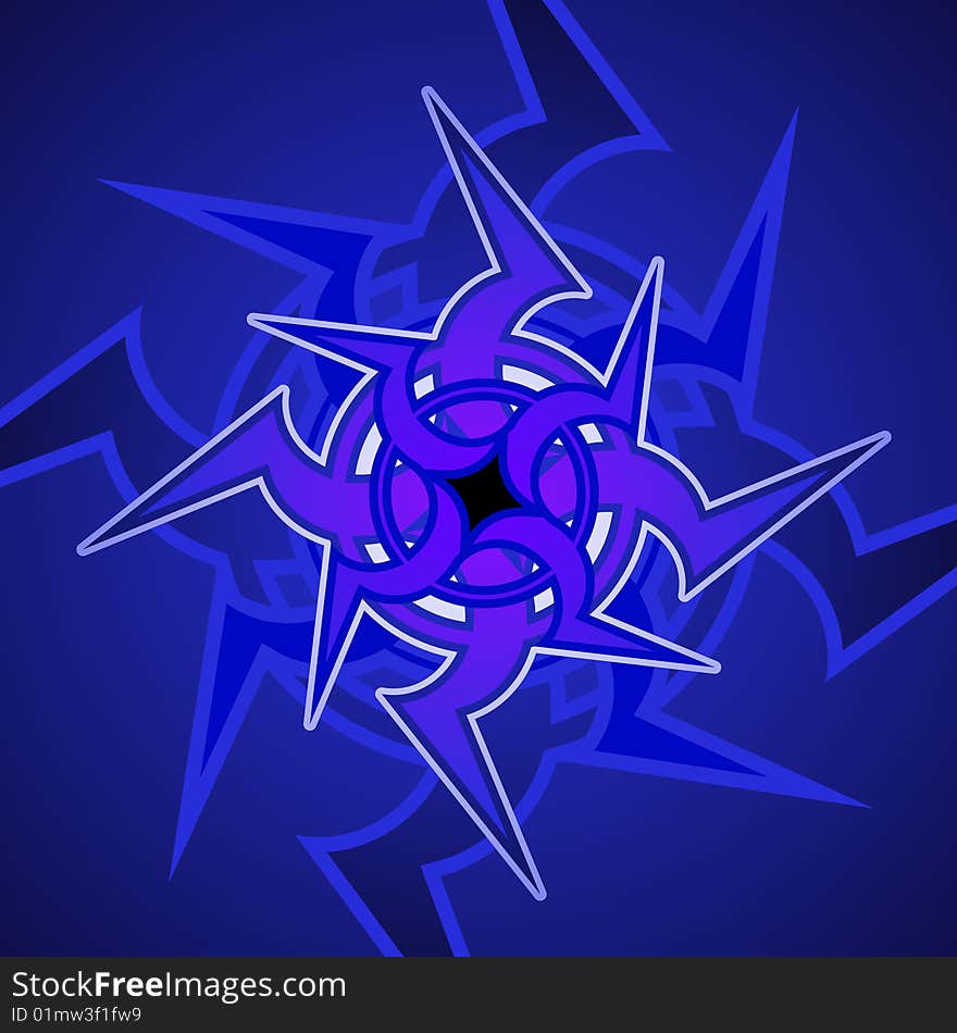 Vector illustration of celtic ornament abstract pattern on the blue background. Vector illustration of celtic ornament abstract pattern on the blue background