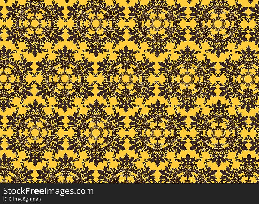 Vector illustraition of  retro abstract floral Pattern background. Vector illustraition of  retro abstract floral Pattern background