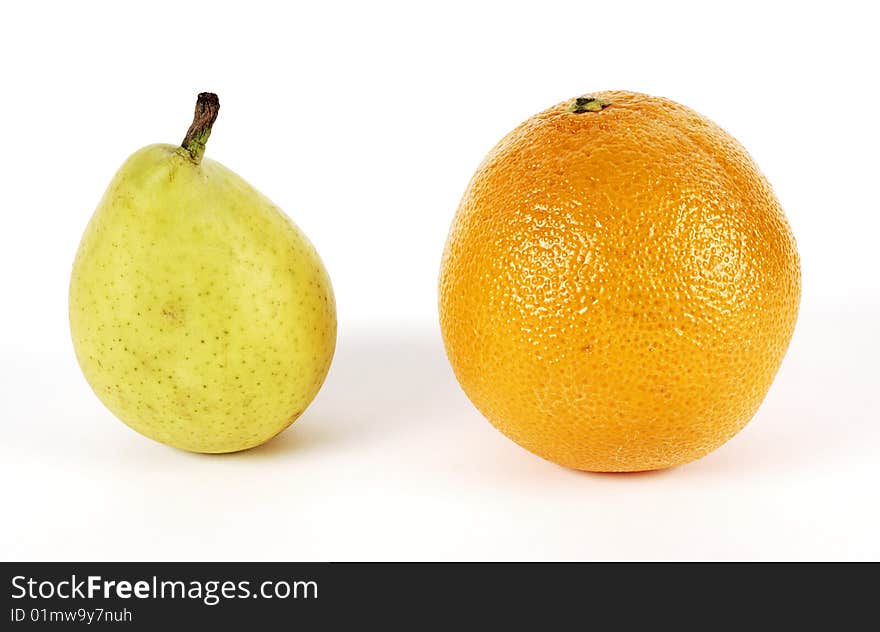 Orange and pear