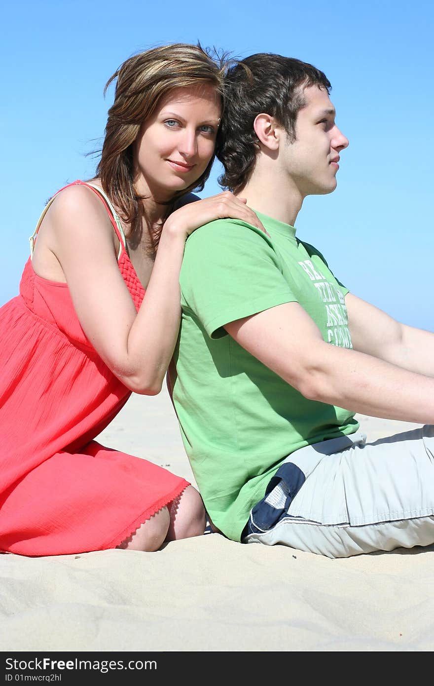 Young couple on the beach. Young couple on the beach