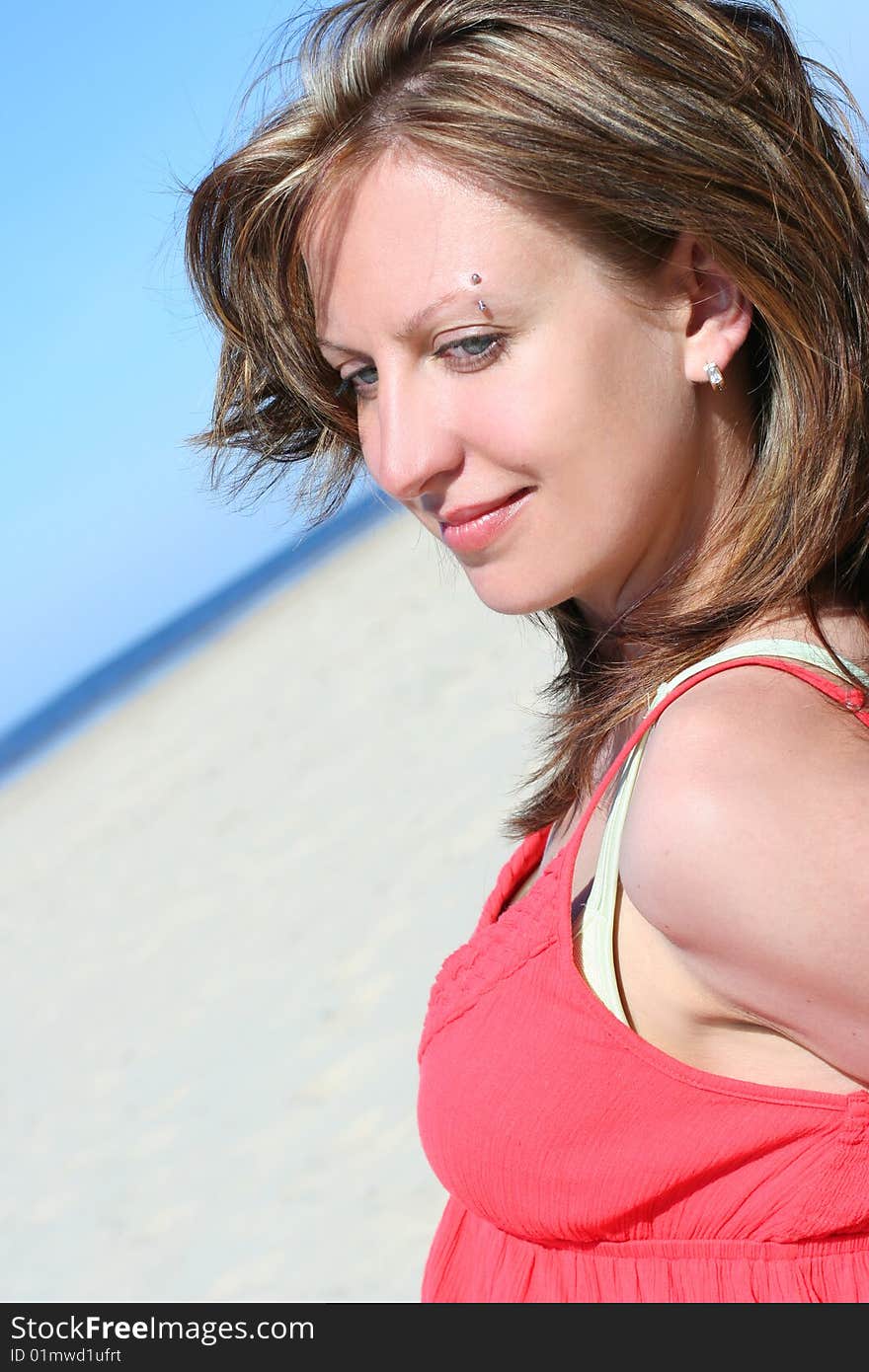 Young girl on the beach. Young girl on the beach