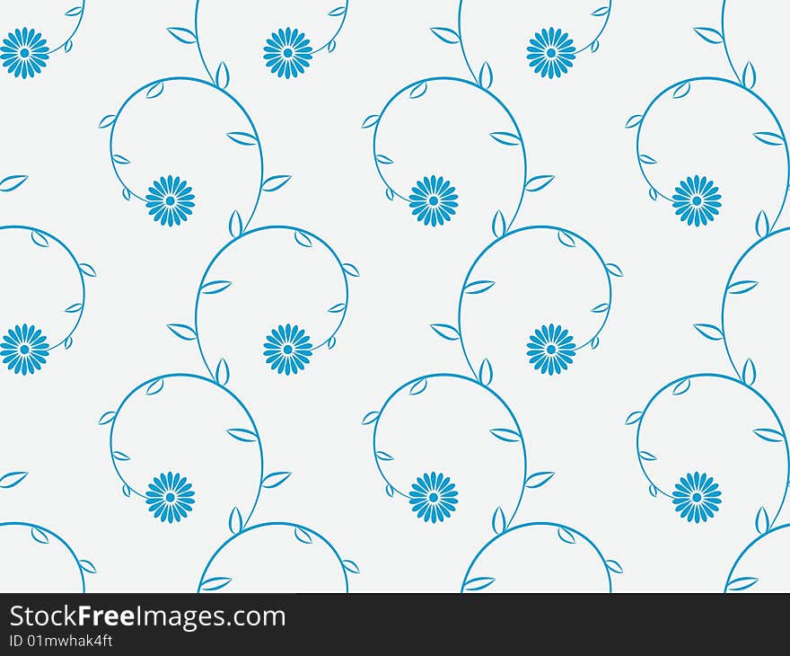 Seamless floral background. Vector illustration.