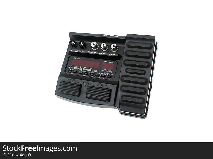 Guitar multi effects pedal isolated