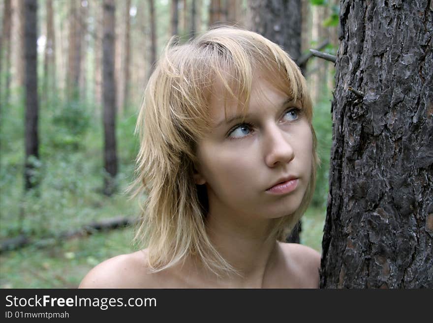 Nice girl in the forest