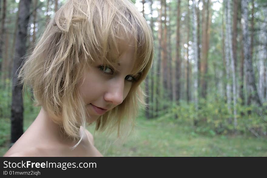 Nice girl in the forest