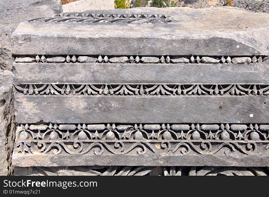 Pattern tissue on the sculpture in likya. Pattern tissue on the sculpture in likya