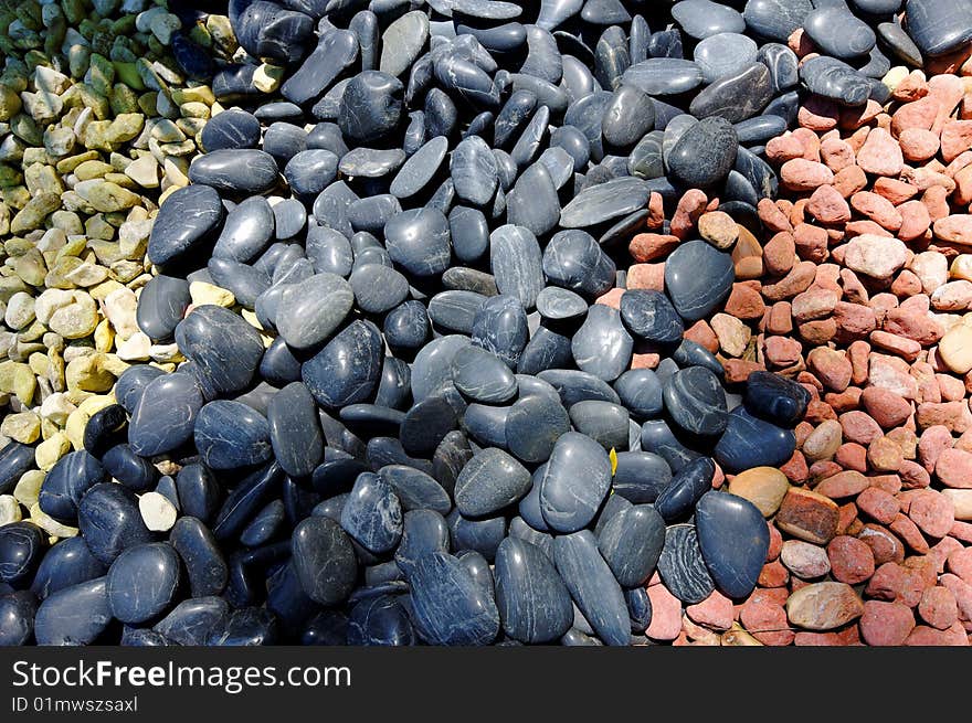 Colored pebbles