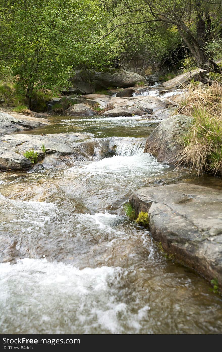 River with small waterfalls