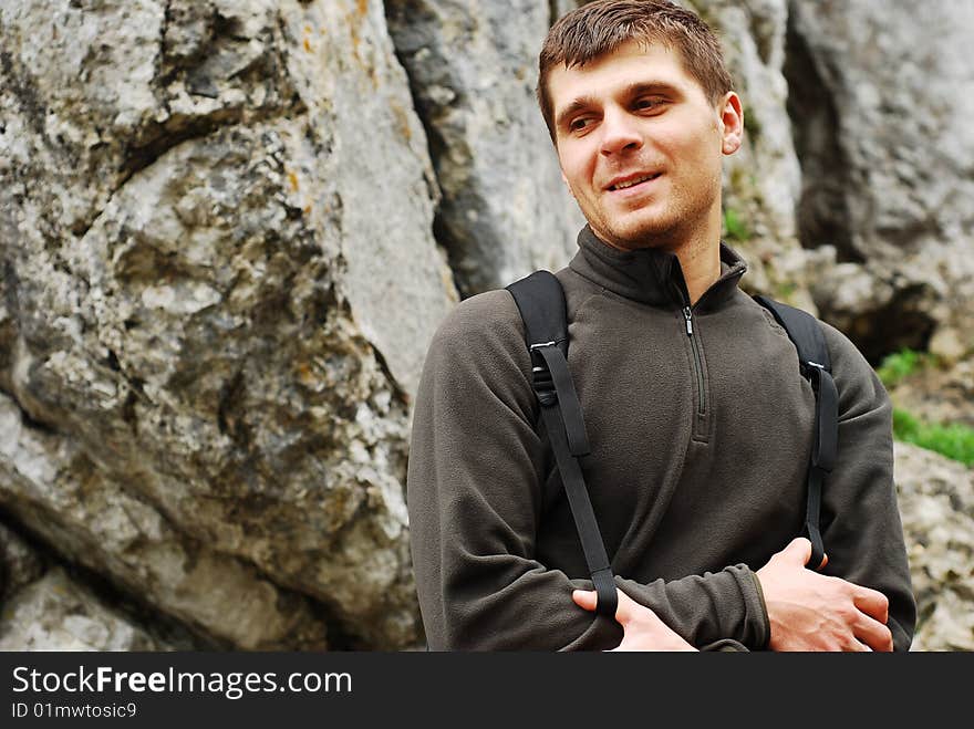 Portrait of a man outdoors. Portrait of a man outdoors