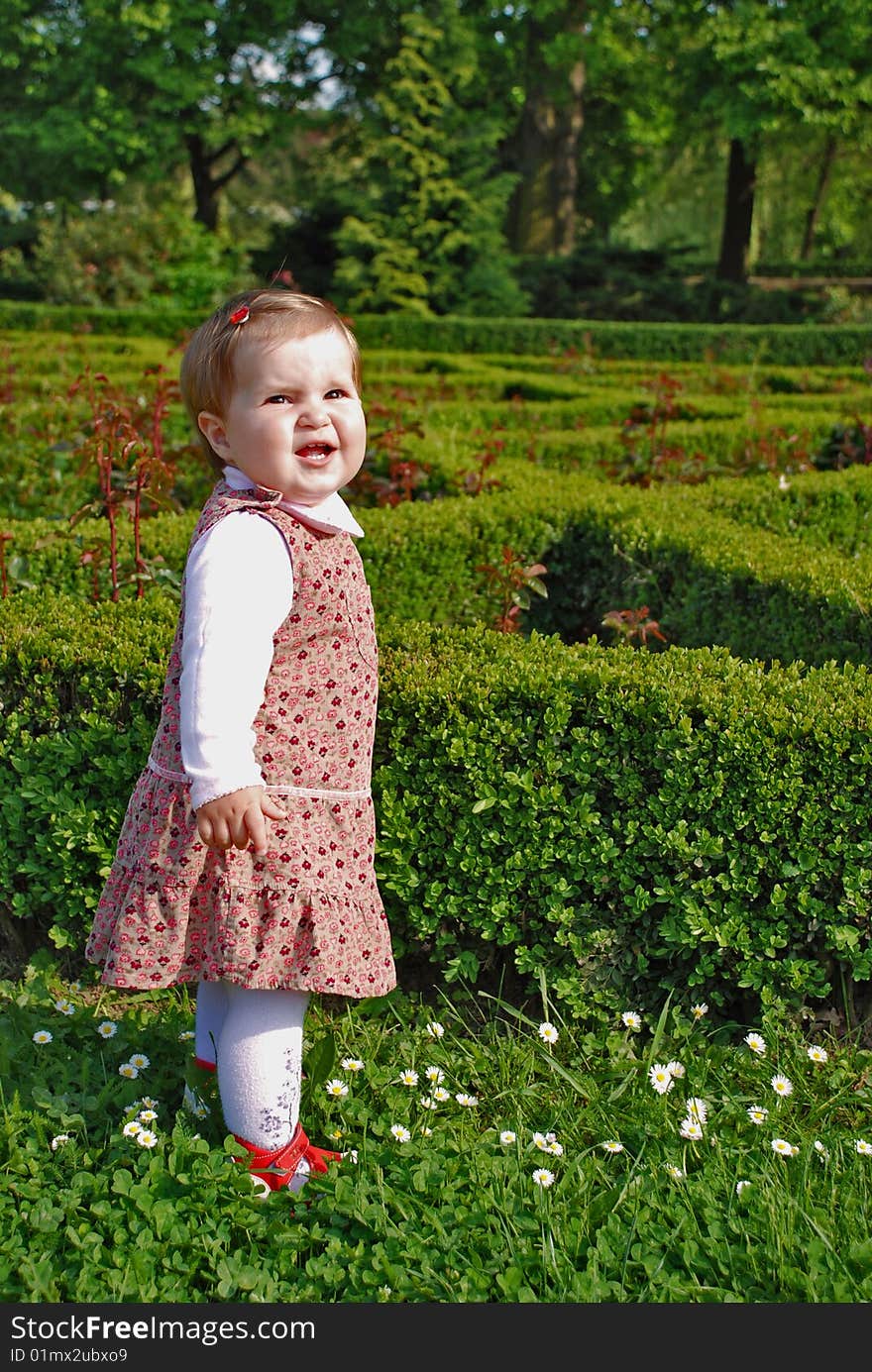 Little girl in the park. Little girl in the park