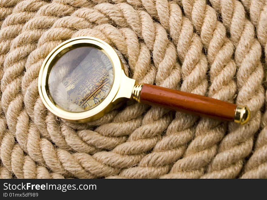 A beautiful yellow rope on background. A beautiful yellow rope on background