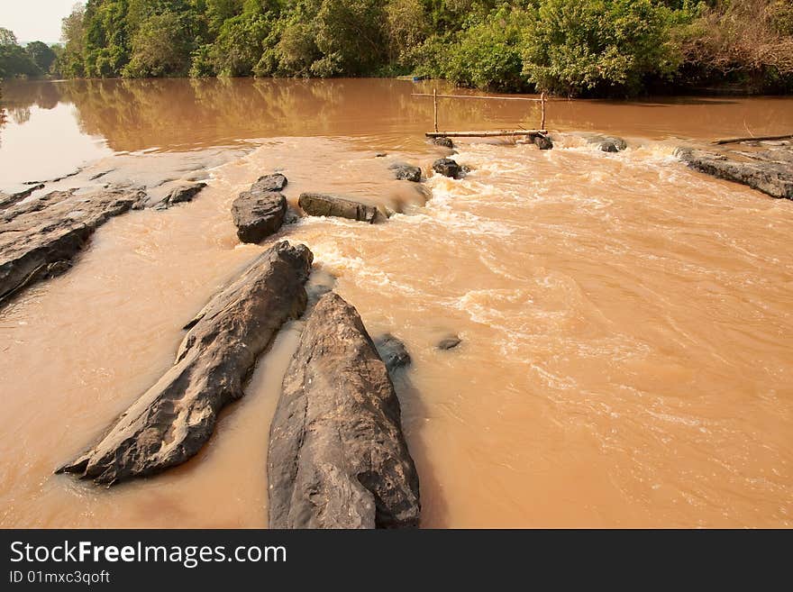 Small bamboo bridge