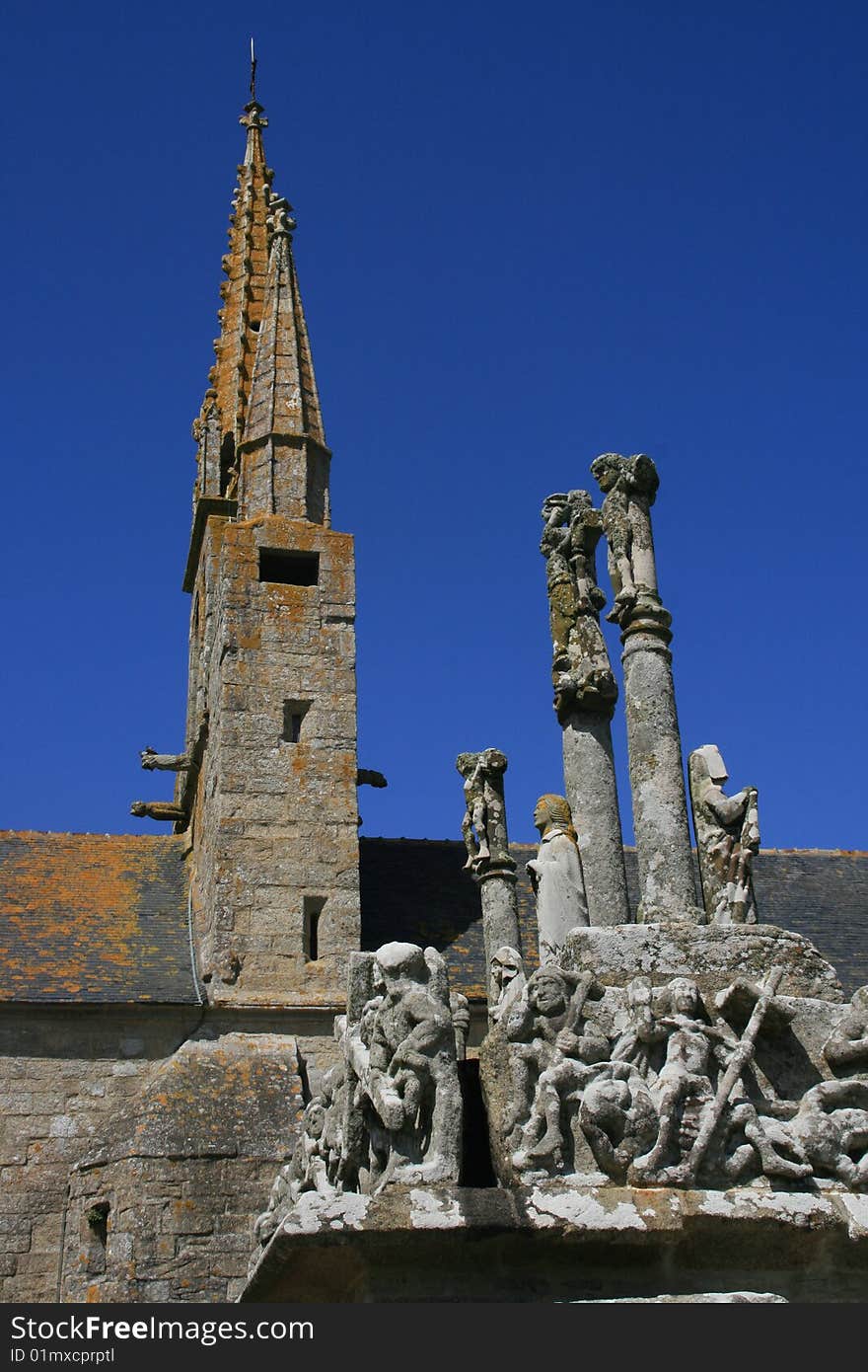 Famous ancient church in Bretagne