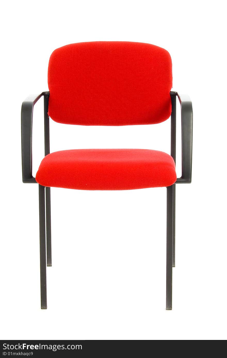 Red Office Chair Isolated On White