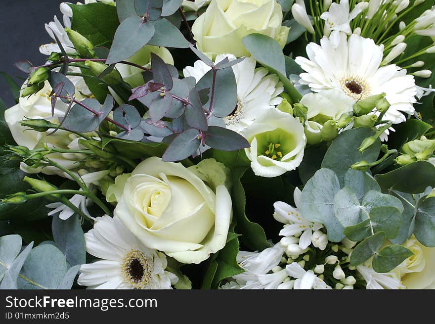 Beautiful bouquet of white flowers. Beautiful bouquet of white flowers