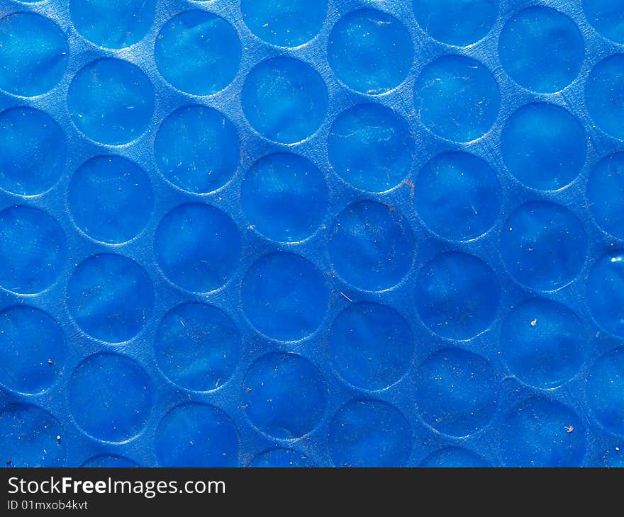 Blue plastic bubble foil background