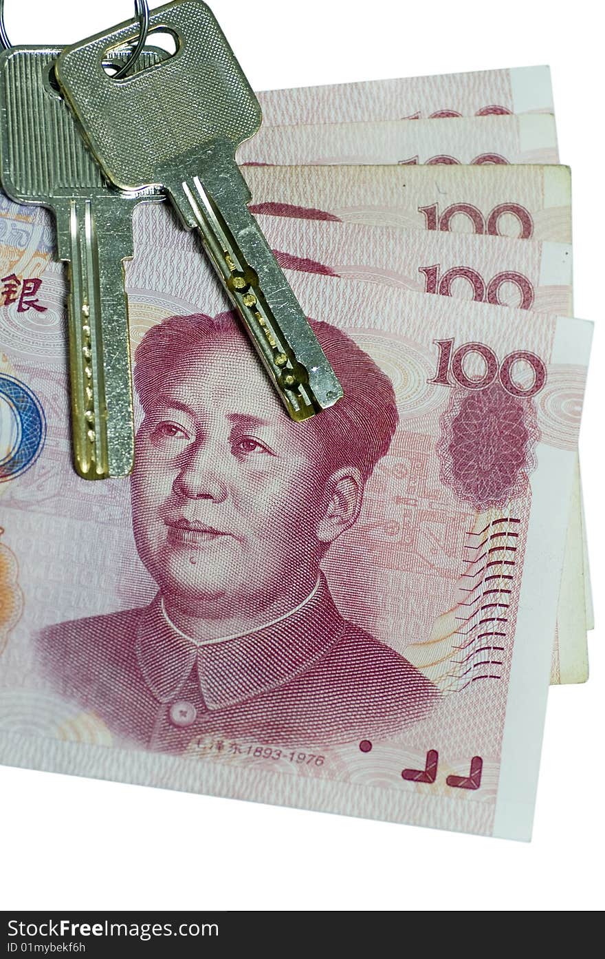 The china currency with two key