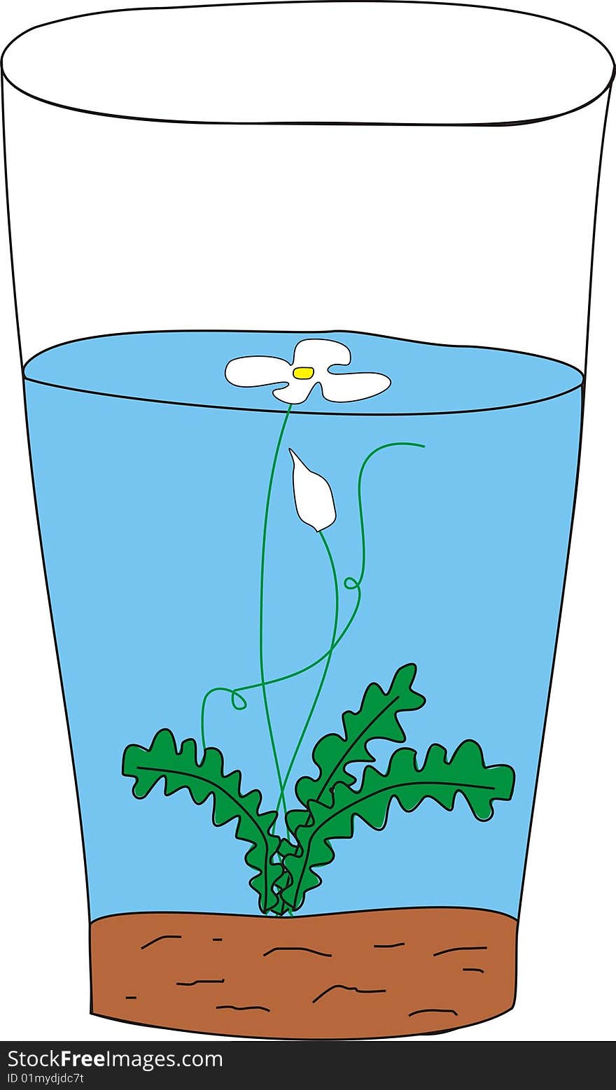 A glass of matano lake (south sulawesi, indonesia) contain domestic plant. A glass of matano lake (south sulawesi, indonesia) contain domestic plant