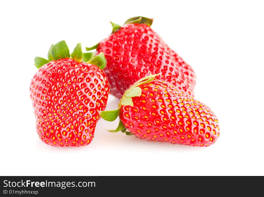 Strawberries isolated on white background. Strawberries isolated on white background