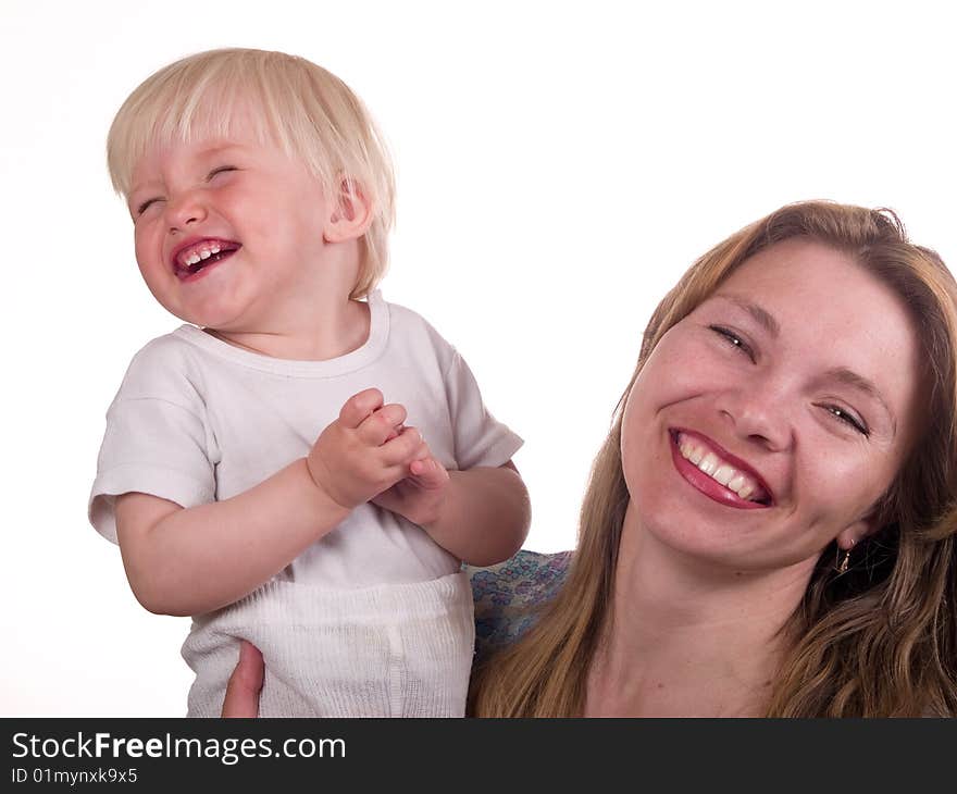 Mother with daughter laughing