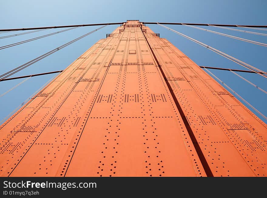 A pillar of Golden Gate Bridge