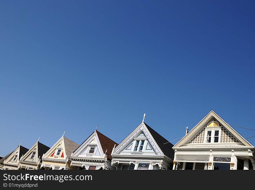 A Close-up In Alamos Square - The Painted Ladies