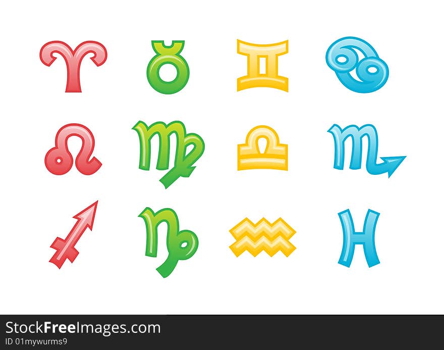 Vector illustration of zodiac signs .You can use it for your website, application or presentation