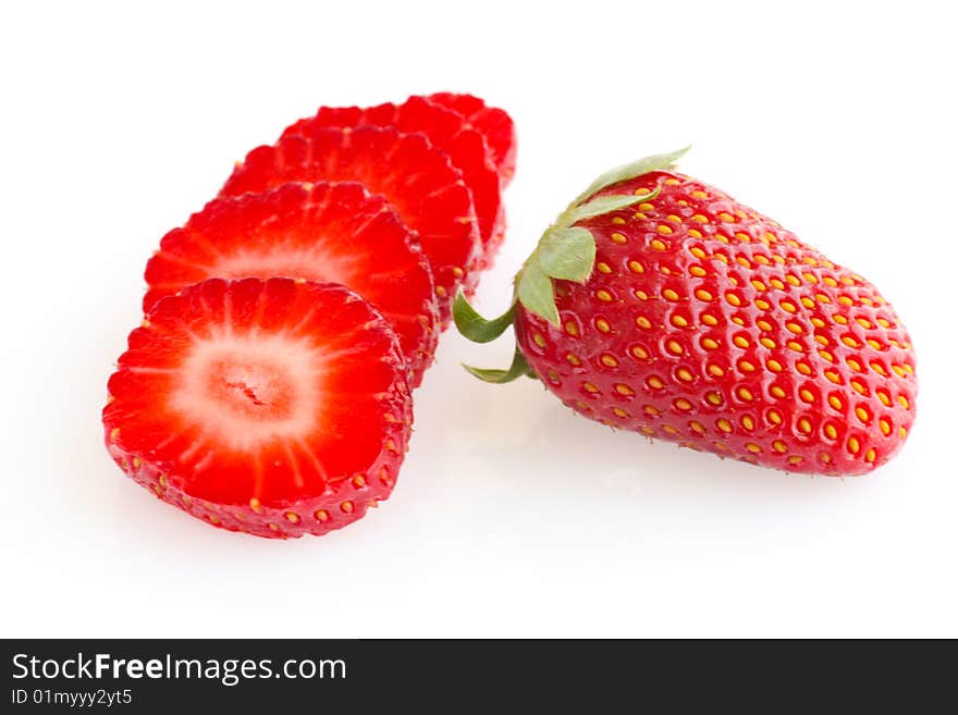 Strawberries isolated on white background. Strawberries isolated on white background