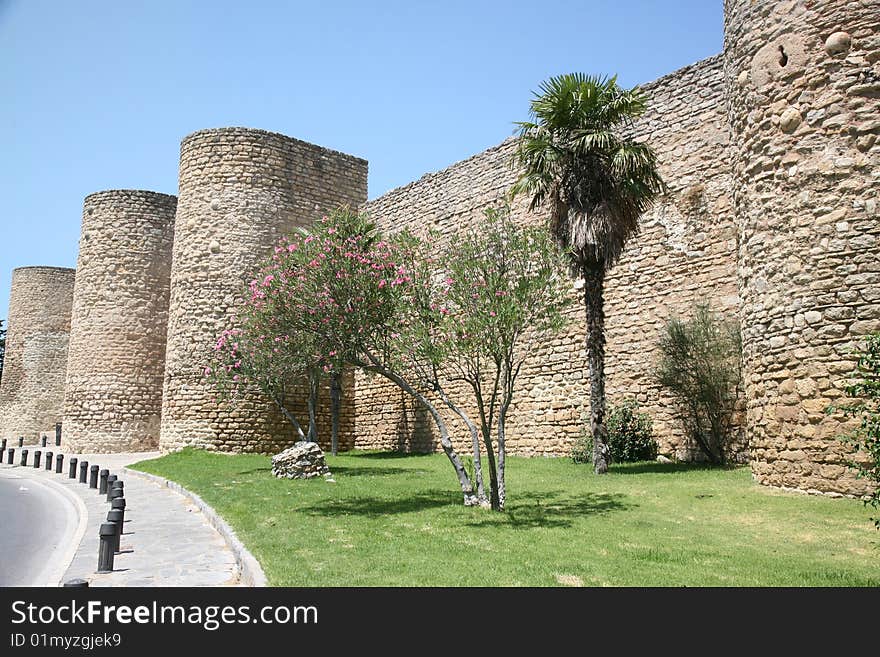 This wall in Rhonda is part of the old castle wall protecting the old town. This wall in Rhonda is part of the old castle wall protecting the old town