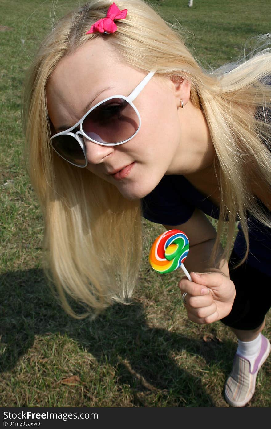 Girl with candy