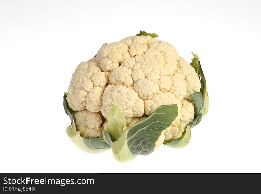 Cauliflower on white