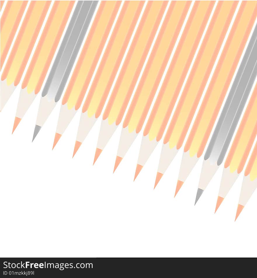 Vector illustration of color pencils background