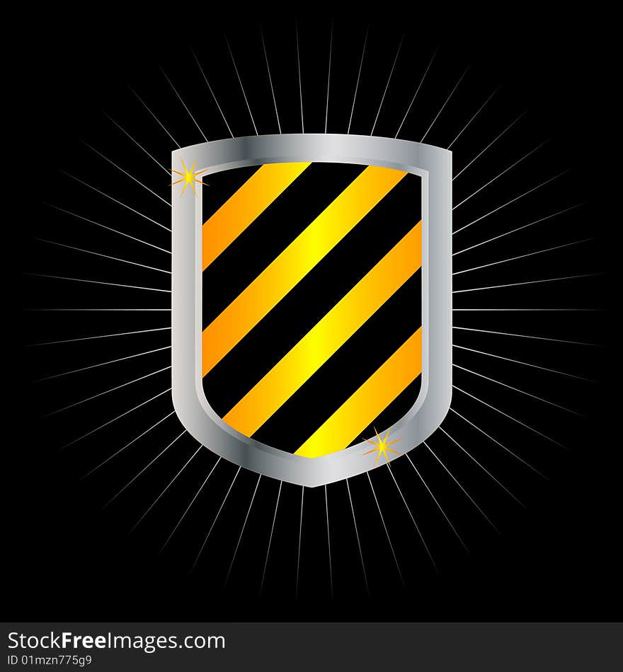 Metal frame shield (vector)