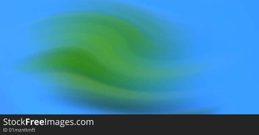 Dynamical composition, background dark, green, blue, dark blue