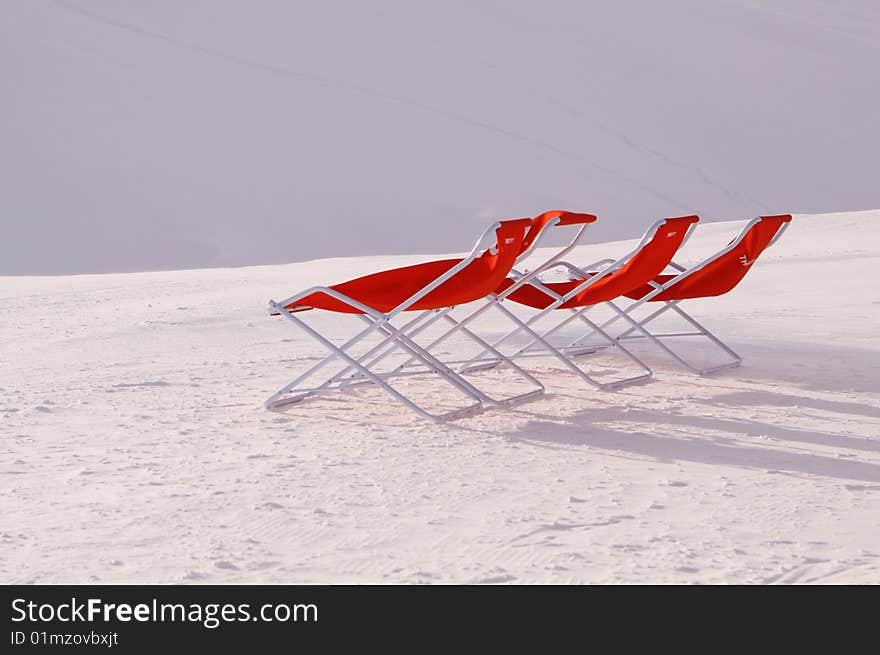 Red Deck Chairs