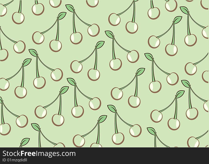 Vector illustration of funky cherry background