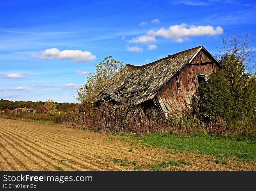 Old barn in county