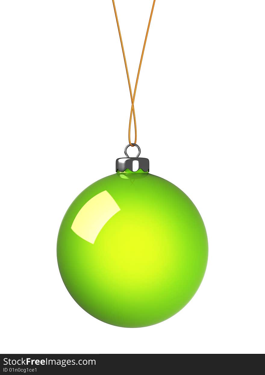 Green christmas ball