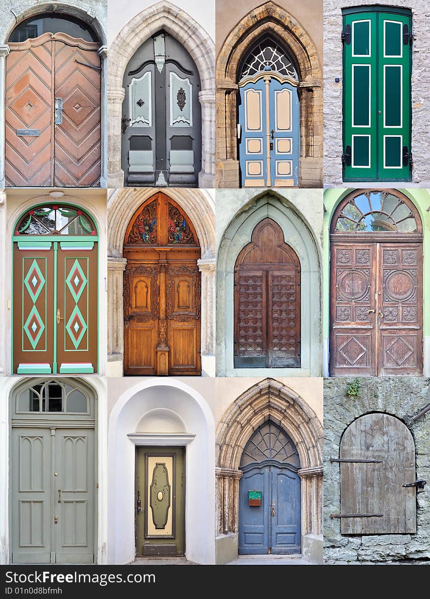 Decoration of ancient doors different urban homes. Decoration of ancient doors different urban homes