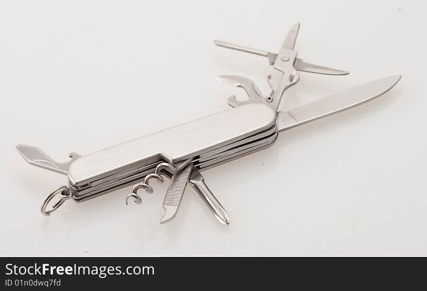 Stainless steel silver swiss knife