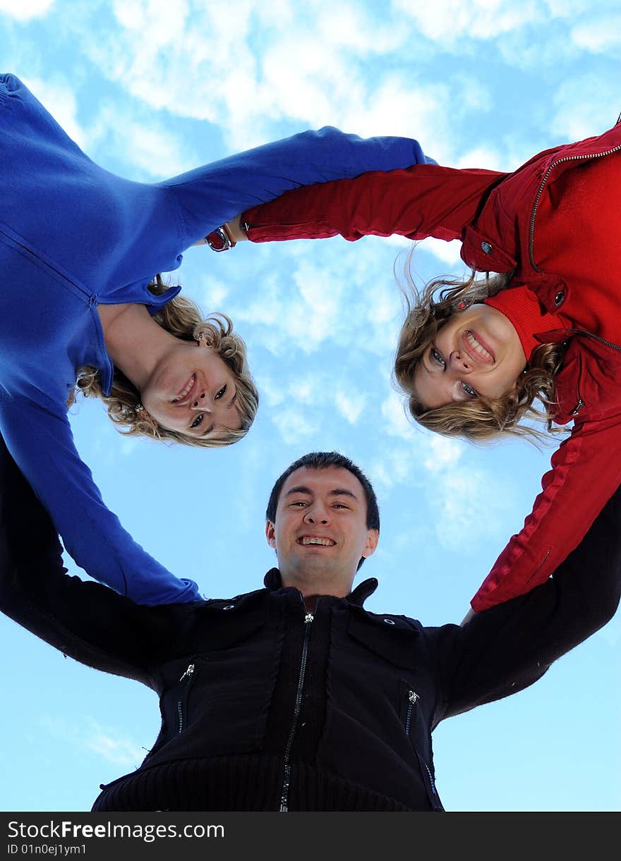 Three Teenagers On The Sky