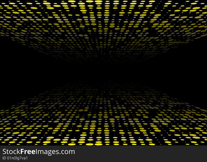 Dotted cyber tunnel vector illustration. Dotted cyber tunnel vector illustration