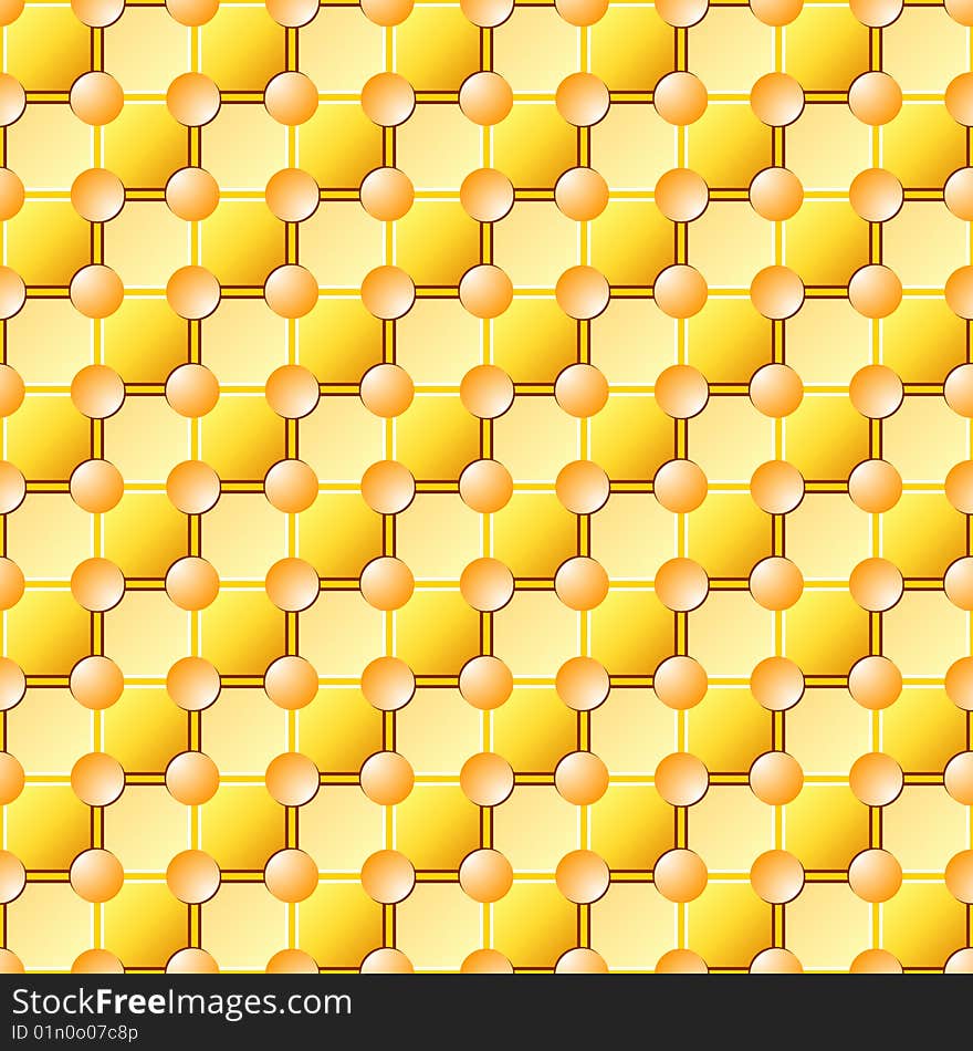 Vector illustration of Seamless Yellow Tile Pattern